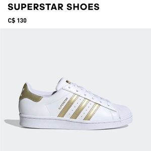 White and gold shelltoe